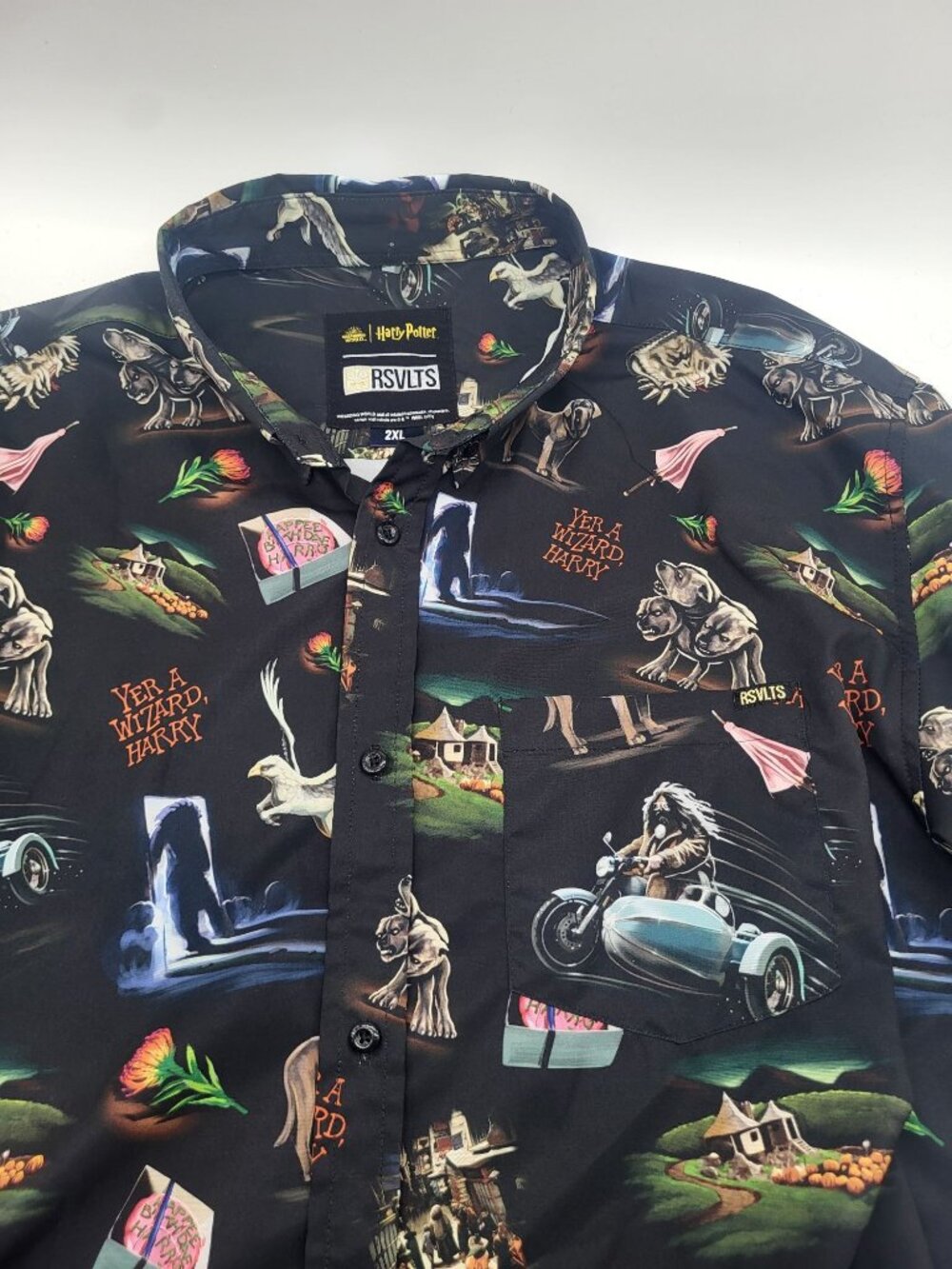RSVLTS Harry Potter “Yer A Wizard, Harry” Mens XXL Button Up Shirt Kunuflex - Picture 7 of 7
